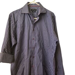 Bugatchi Blue Casual Button Down Shirt with Classic Design